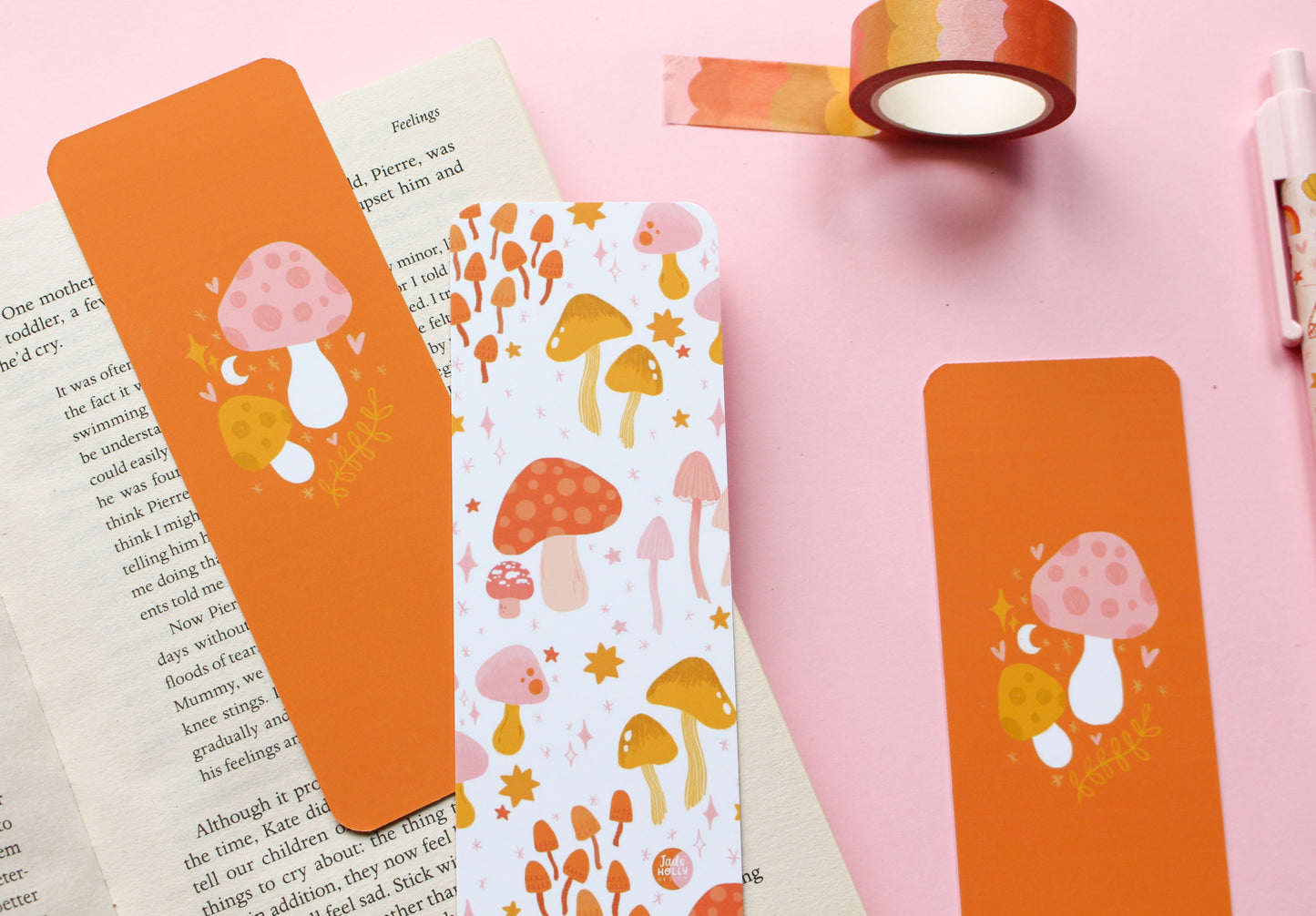 Orange Mushroom Bookmark