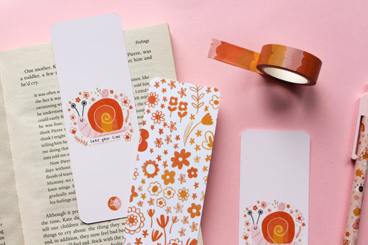 Snail 'Take your Time' Bookmark