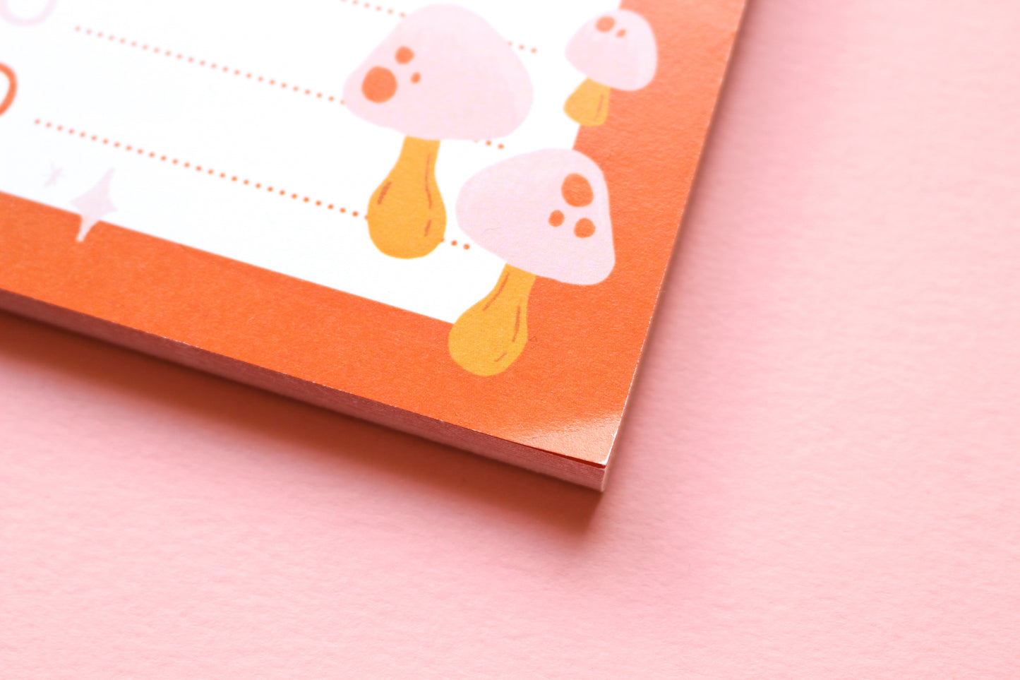 *Seconds* Mushroom To Do List DL Notepad  - Colourful Stationery, Organisation