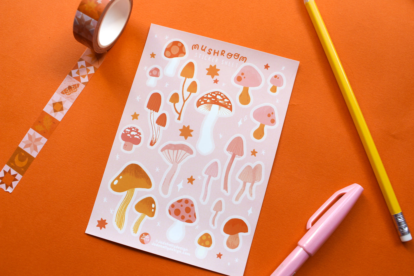 Mushroom Matte Vinyl Sticker Sheet