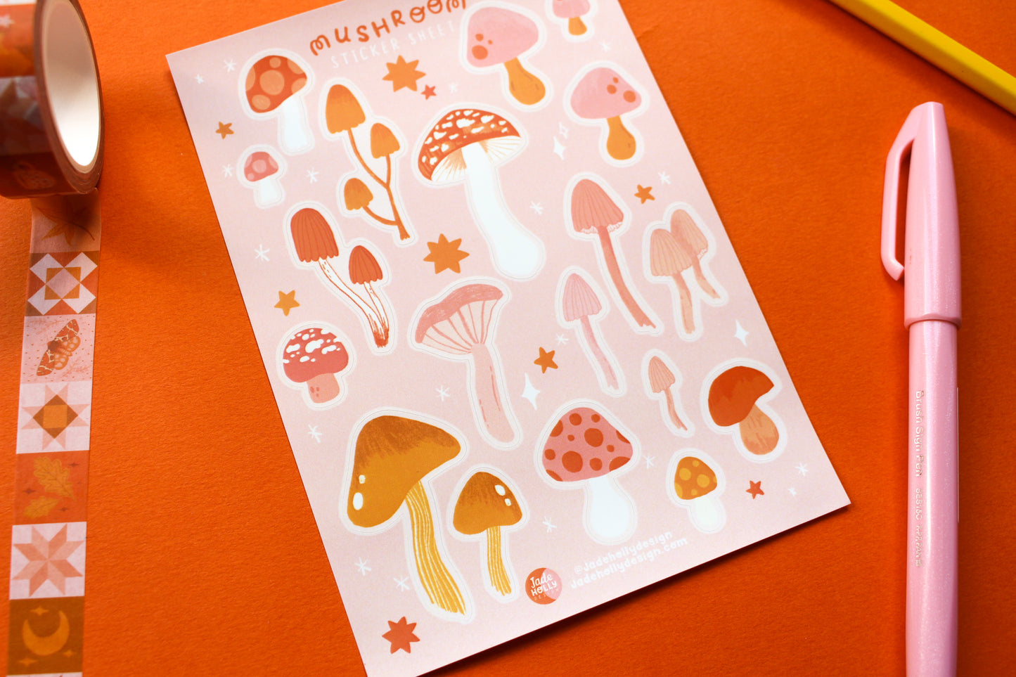 Mushroom Matte Vinyl Sticker Sheet