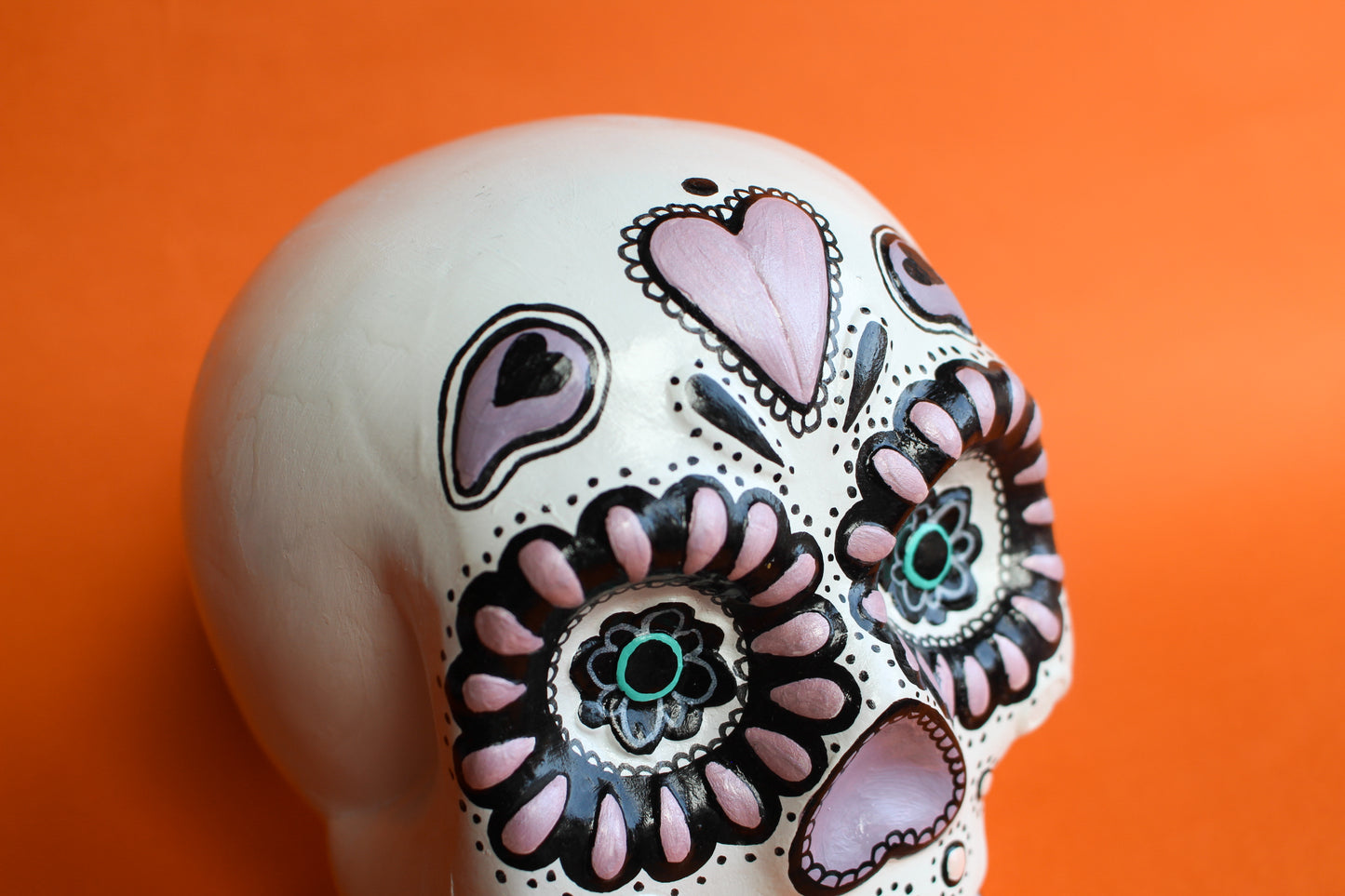 Hand Painted Ceramic Skull