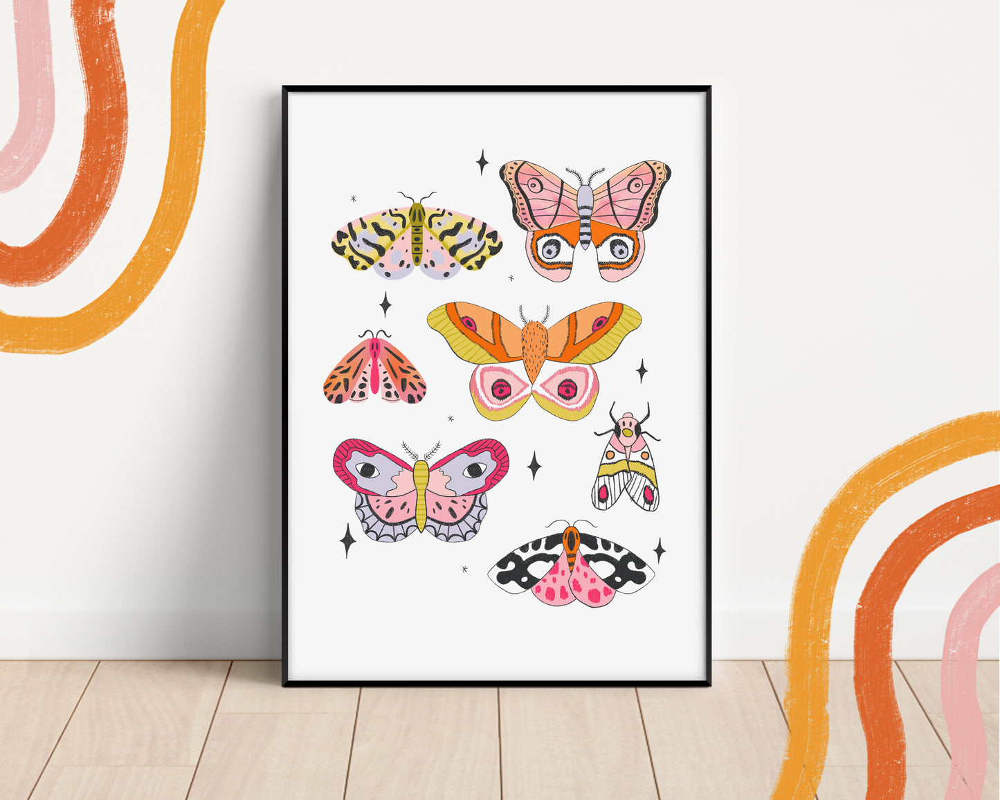 Moths Art Print  - A5 / A4 / A3