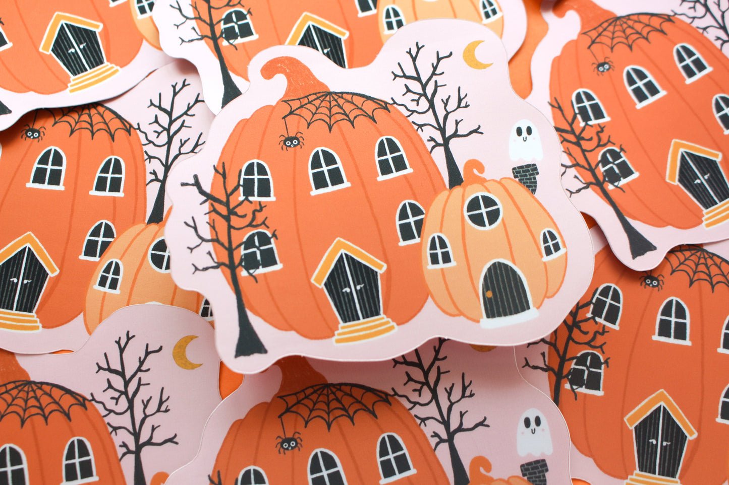 Pumpkin House Sticker - Matte Mirror Vinyl