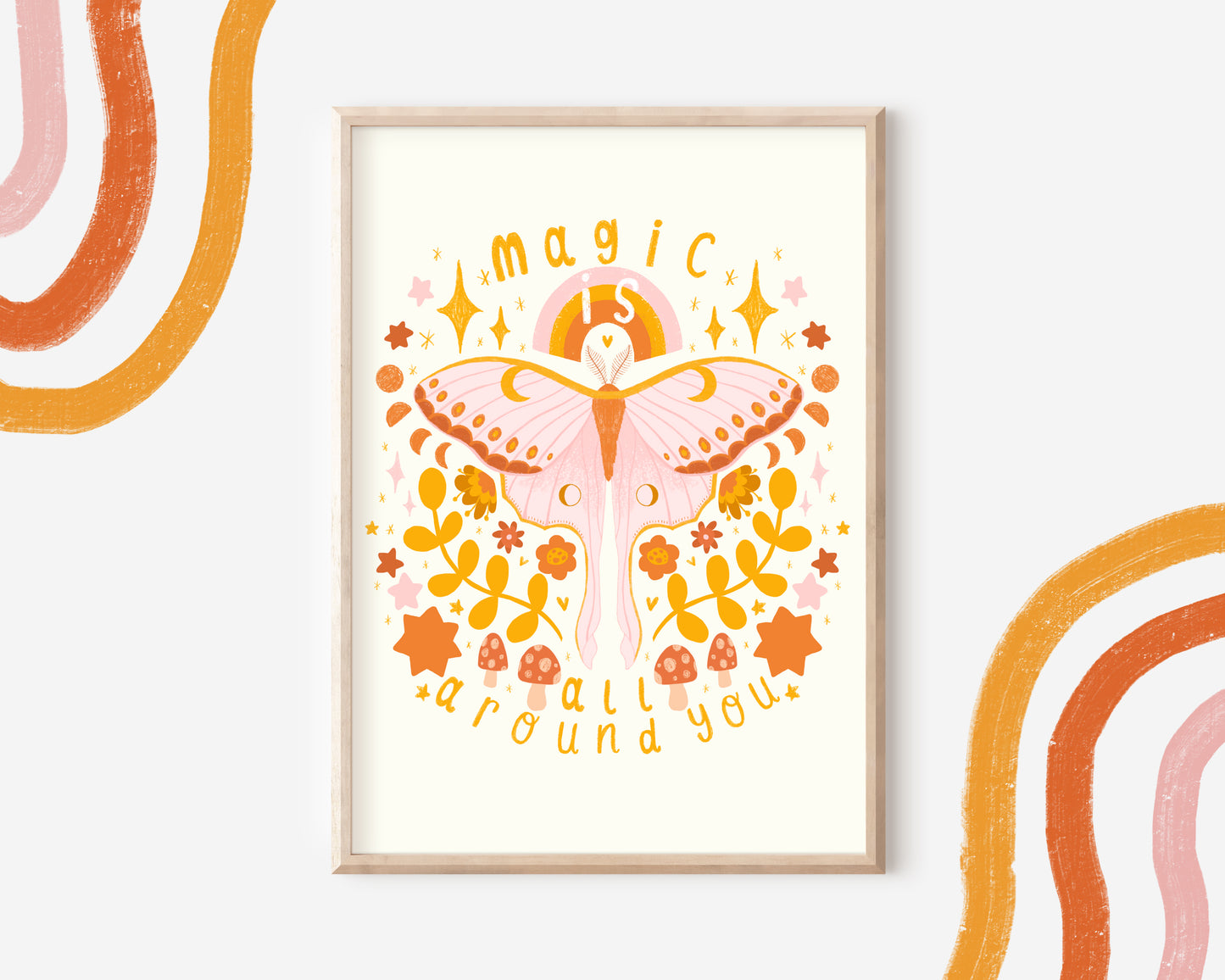Magic is all around you - Moth Print