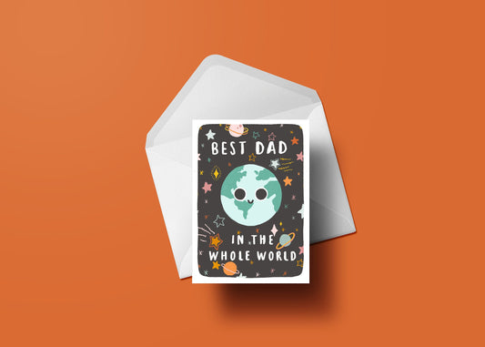 Father's Day Dad World Card - Best Dad in the whole world