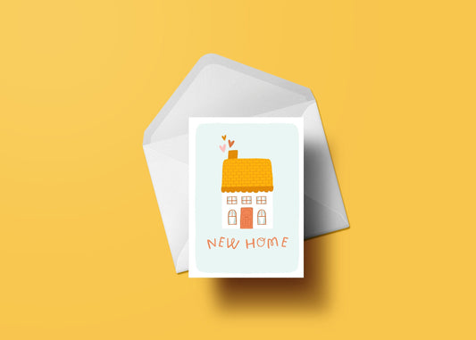 New Home Card - Blue - Housewarming, moving house